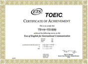 certificat TOEIC